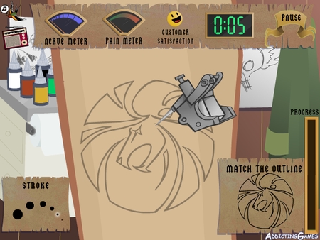 Next game of Tattoo Artist. It's your second week at the tattoo shop. Next game of Tattoo Artist. It's your second week at the tattoo shop.