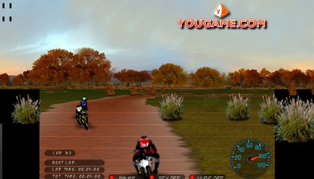 3D motorcycle racing